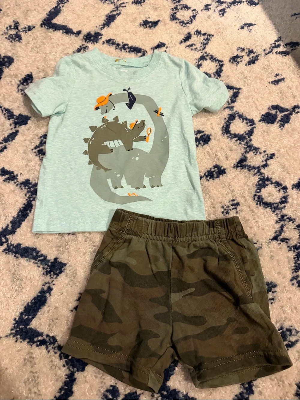3 matching 12M Marvel and Star Wars and Dinosaur Clothing Lot